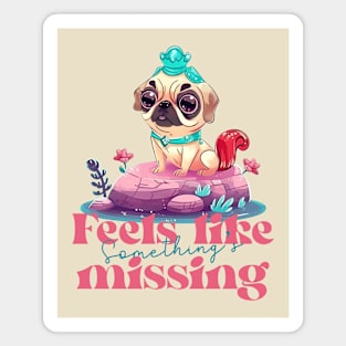 Cute Funny Pug Princess Magnet